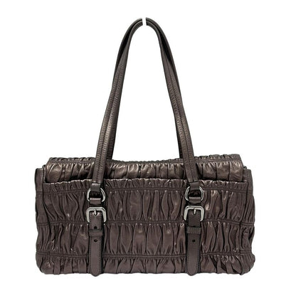 Prada Handbag - Dark Brown Gathered Leather