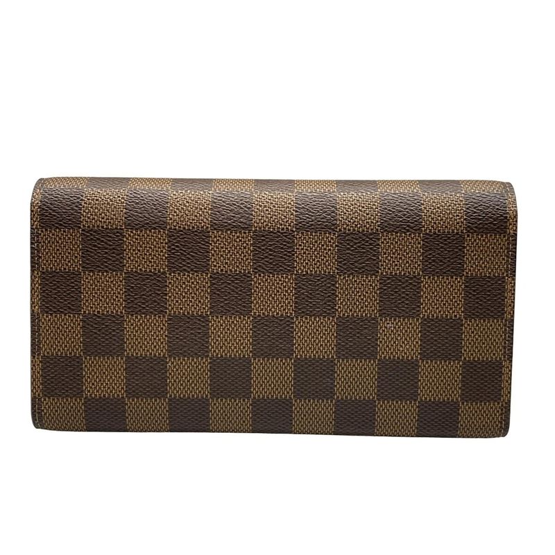 Louis Vuitton Vivienne Portefeuille Sarah NM N40722 Ebène And Rose Long Wallet