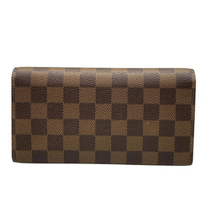 Louis Vuitton Vivienne Portefeuille Sarah NM N40722 Ebène And Rose Long Wallet