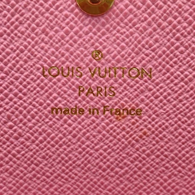 Louis Vuitton Vivienne Portefeuille Sarah NM N40722 Ebène And Rose Long Wallet