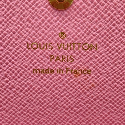 Louis Vuitton Vivienne Portefeuille Sarah NM N40722 Ebène And Rose Long Wallet