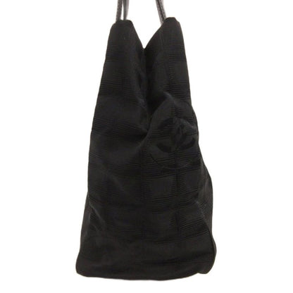 Chanel New Travel Line Tote Bag Jacquard Coco Mark Black