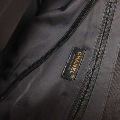 Chanel New Travel Line Tote Bag Jacquard Coco Mark Black