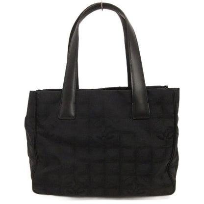 Chanel New Travel Line Tote Bag Jacquard Coco Mark Black