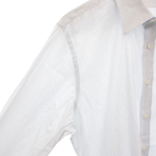 Prada Shirt Dress Long Sleeve 43-17 Stripe Blue White Romanian GV - MNK2