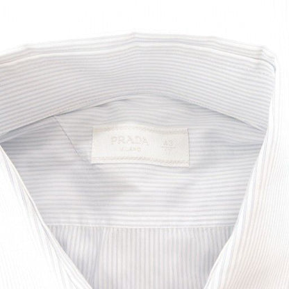 Prada Shirt Dress Long Sleeve 43-17 Stripe Blue White Romanian GV - MNK2