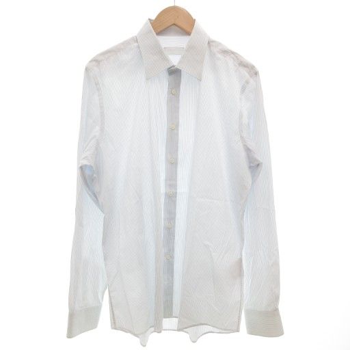 Prada Shirt Dress Long Sleeve 43-17 Stripe Blue White Romanian GV - MNK2