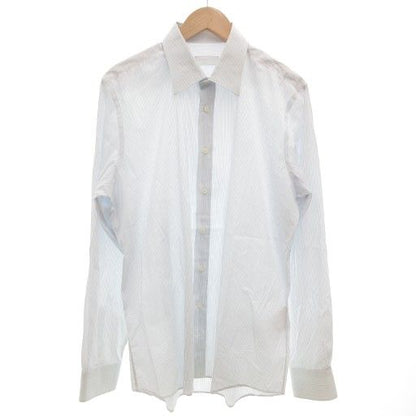 Prada Shirt Dress Long Sleeve 43-17 Stripe Blue White Romanian GV - MNK2