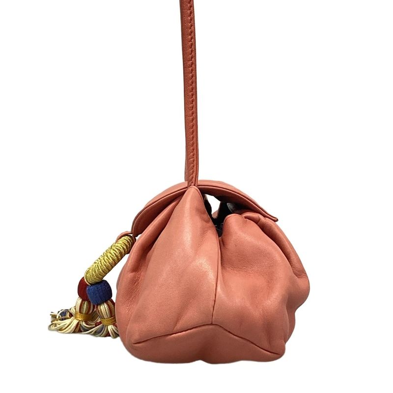 Loewe Shoulder Bag - Pink×gold×multi Mini Bag Tassel Leather