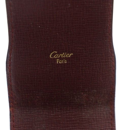 Cartier Must Line Cigarette Case Cigarette Pouch Small Leather Logo Red - GY18