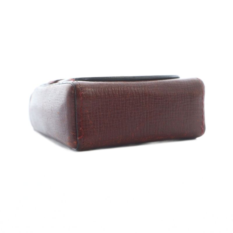 Cartier Must Line Cigarette Case Cigarette Pouch Small Leather Logo Red - GY18