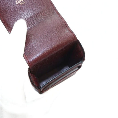 Cartier Must Line Cigarette Case Cigarette Pouch Small Leather Logo Red - GY18