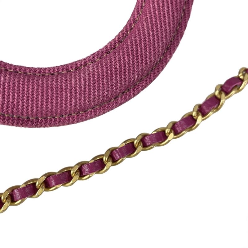 Chanel Shoulder Bag Chain Clutch Matelasse Pink 2WAY Chain Shoulder Vintage