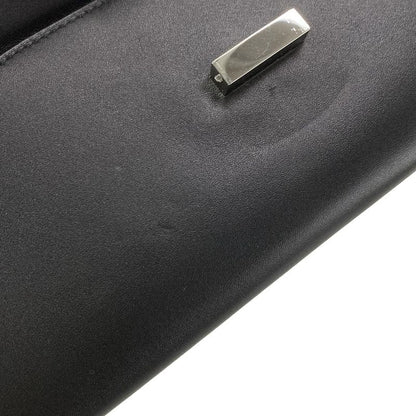 Hermes Wallet Chaine D'ancre Togo Black Shoulder Wallet Silver Hardware