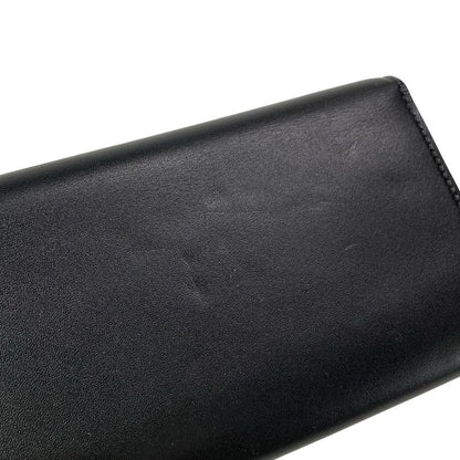 Hermes Wallet Chaine D'ancre Togo Black Shoulder Wallet Silver Hardware