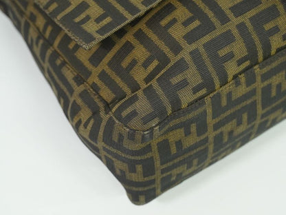 Authentic Fendi Zucca Shoulder Bag Handbag Canvas Brown 264250 Bag Pre-owned