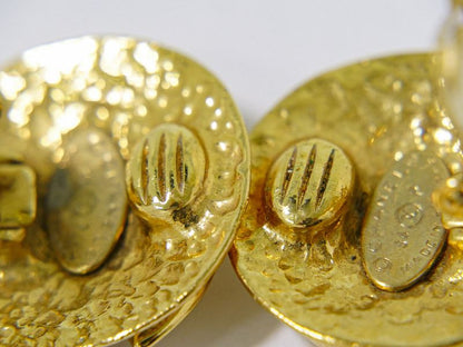 Authentic Chanel Coco Mark Earrings GP Gold Plated Coco Mark Accessories