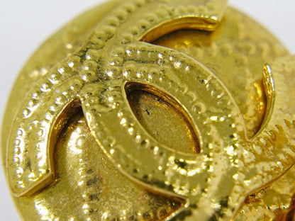 Authentic Chanel Coco Mark Earrings GP Gold Plated Coco Mark Accessories
