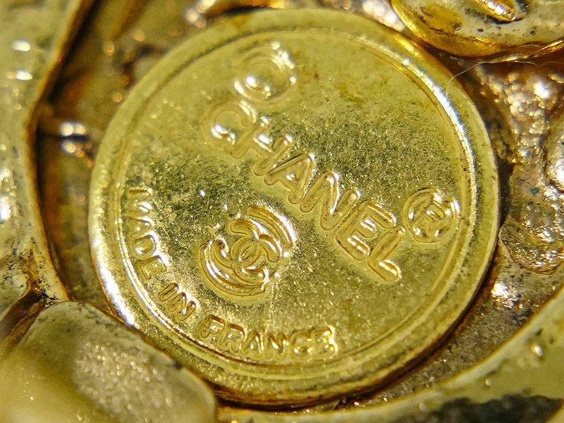 Authentic Chanel Coco Mark Earrings GP Gold Plated Coco Mark Accessories