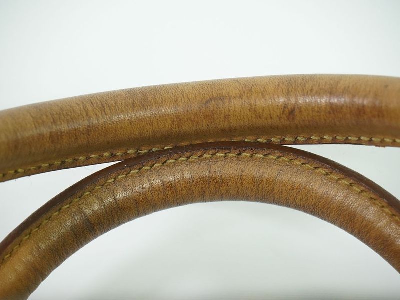 Authentic Christian DIOR Trotter Boston Bag Handbag Travel Bag Canvas Beige