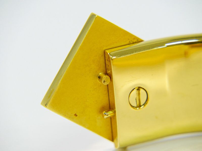 Authentic Hermes Emile GM Bangle Bracelet Cloisonne GP Gold Plated Green Email