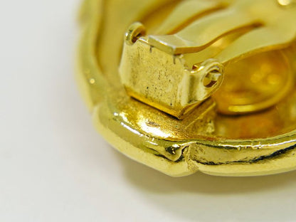 Authentic Chanel Coco Mark Earrings GP Gold Plated Coco Mark Accessories