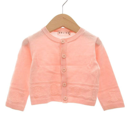 Celine 2-piece Set Romper Cardigan 70 80 Long Sleeves Floral Pink AE - GY14