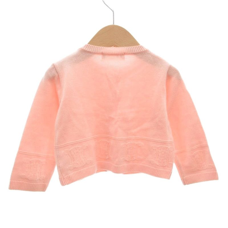 Celine 2-piece Set Romper Cardigan 70 80 Long Sleeves Floral Pink AE - GY14