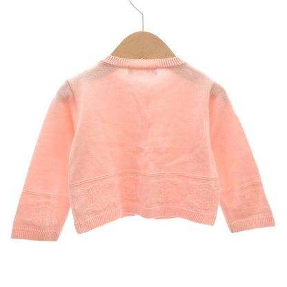 Celine 2-piece Set Romper Cardigan 70 80 Long Sleeves Floral Pink AE - GY14