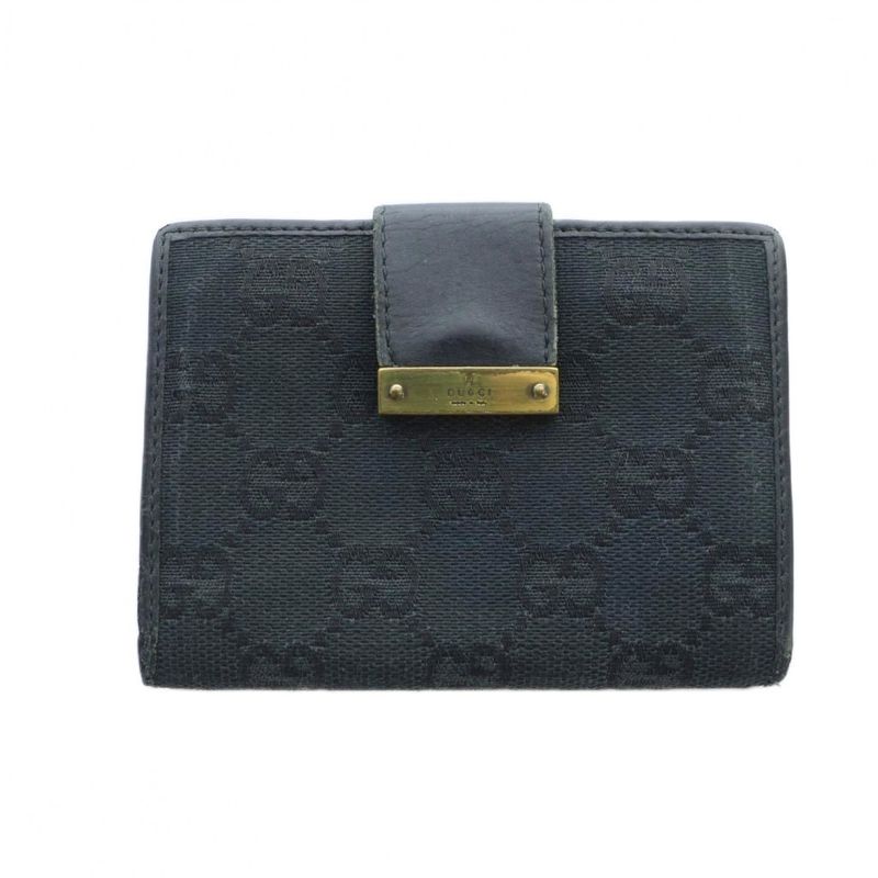 Gucci Card Case Business Card Holder GG Canvas Logo Black - GY11 MQ - OH