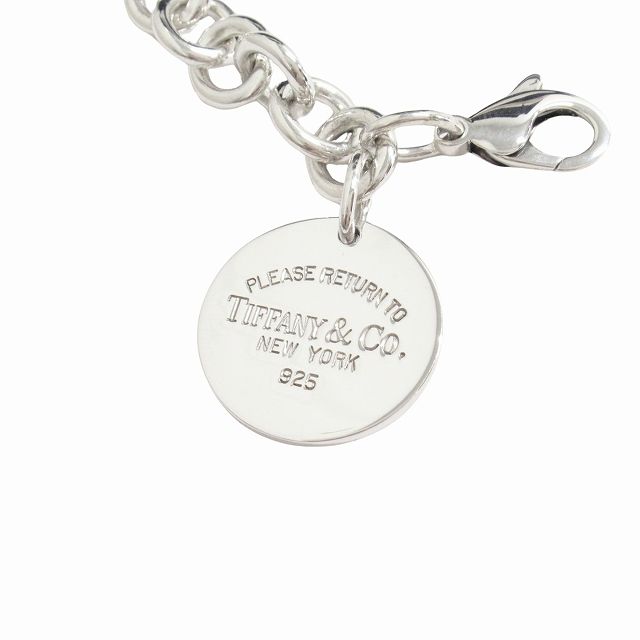 Polished New Tiffany & Co Tiffany & CO Return To Round Bracelet Chain Bangle