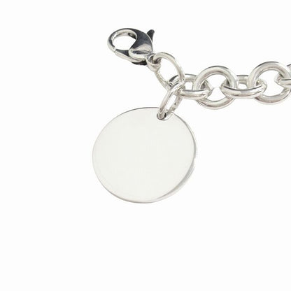 Polished New Tiffany & Co Tiffany & CO Return To Round Bracelet Chain Bangle