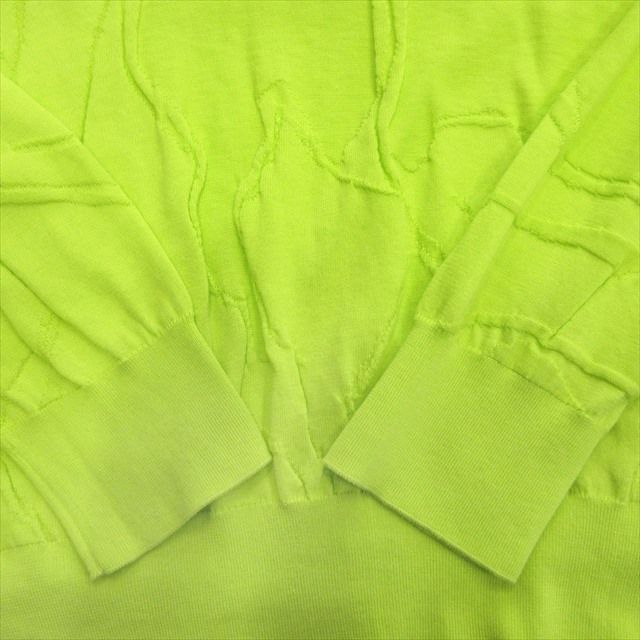 Hermes Horse Jacquard Crewneck Knit Sweater Cotton Horse 2021 L Lime Green Men's