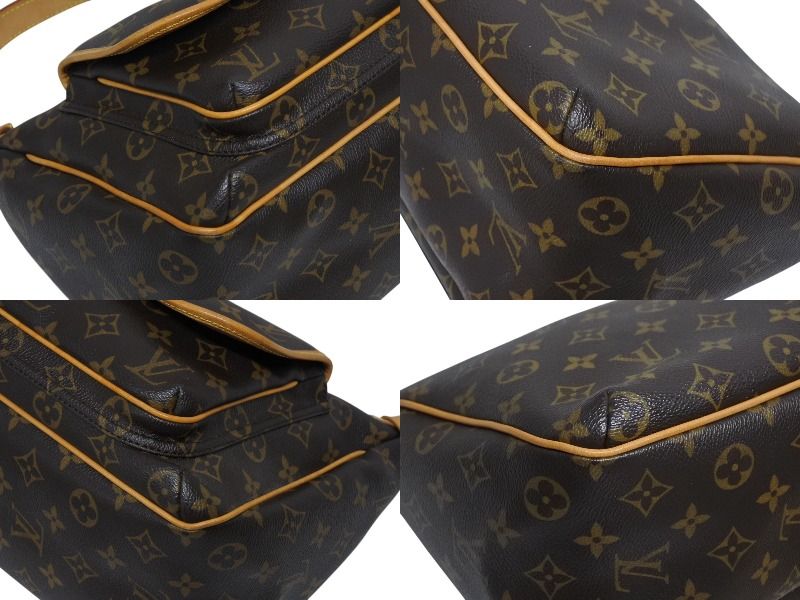 Louis Vuitton Monogram Tikal PM Bag Brown Logo Gold — view 6