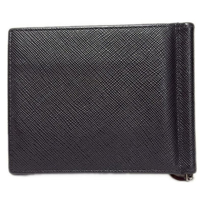 Prada Wallet - Black Leather With Money Clip
