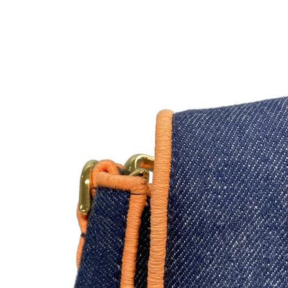 Fendi Handbag Baguette Large 8br771 Navy And Orange