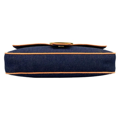 Fendi Handbag Baguette Large 8br771 Navy And Orange