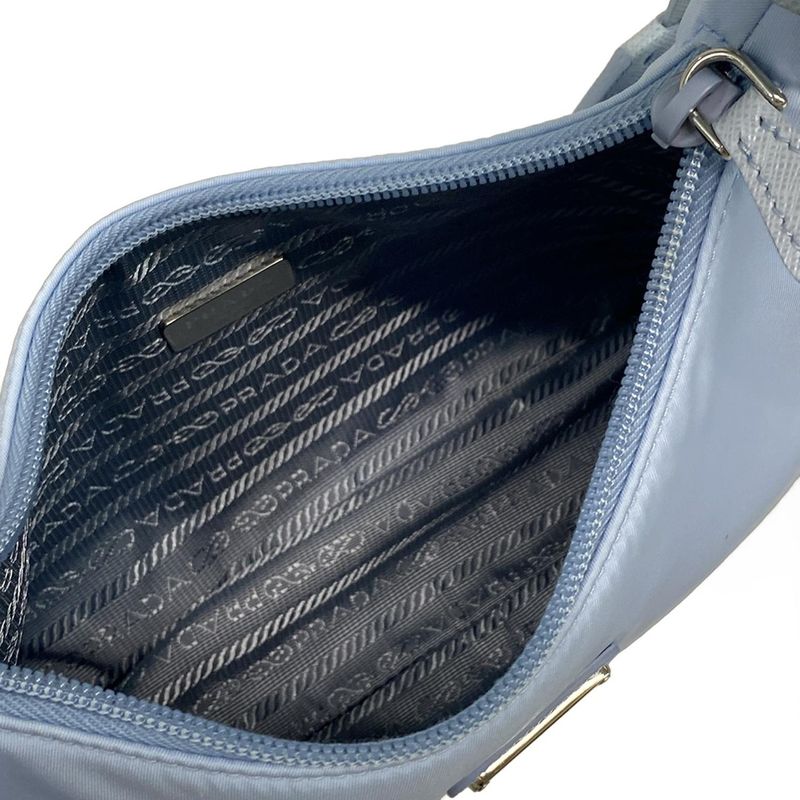 Prada Handbag Re-edition 2000 Mini Bag 1ne515 Light Blue Re-nylon Triangle Logo