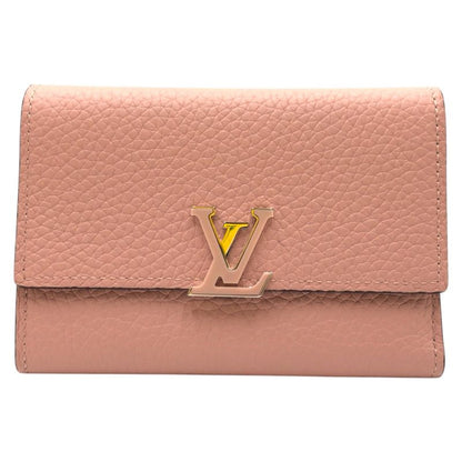 Louis Vuitton Taurillon Portefeuille Capucines Pink Magnolia Trifold Compact