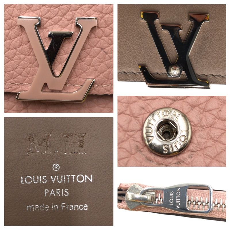Louis Vuitton Taurillon Portefeuille Capucines Pink Magnolia Trifold Compact