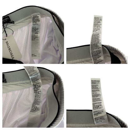 Balenciaga Logo Mesh Size S White Black Polyester 698317 4c0b4 Half Pants
