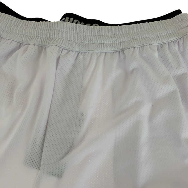 Balenciaga Logo Mesh Size S White Black Polyester 698317 4c0b4 Half Pants