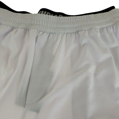 Balenciaga Logo Mesh Size S White Black Polyester 698317 4c0b4 Half Pants