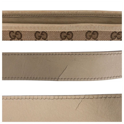 Gucci Beige Ivory Gold Hardware GG Canvas Leather 388930 Shoulder Bag Messenger