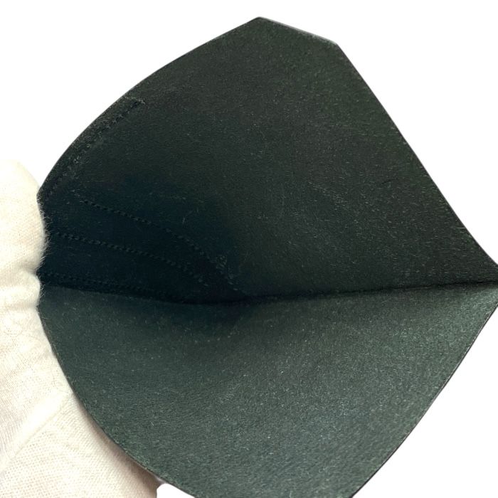 Hermes Card Case Business Card Holder Pass Case Compact Leather Black F