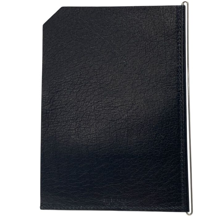 Hermes Card Case Business Card Holder Pass Case Compact Leather Black F