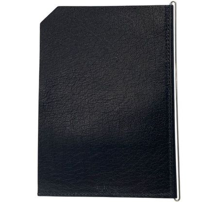 Hermes Card Case Business Card Holder Pass Case Compact Leather Black F