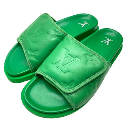 Louis Vuitton Fd0252 Miami Line Slides Sandals Mules Monogram LV Logo Embossed