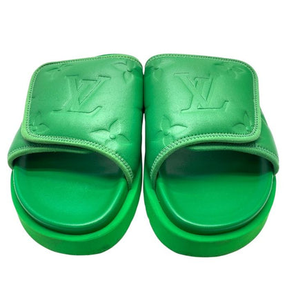 Louis Vuitton Fd0252 Miami Line Slides Sandals Mules Monogram LV Logo Embossed