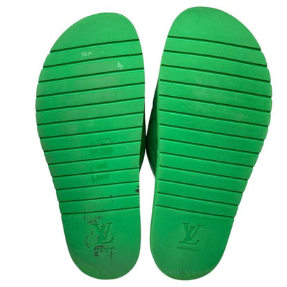 Louis Vuitton Fd0252 Miami Line Slides Sandals Mules Monogram LV Logo Embossed